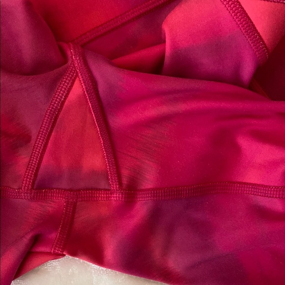 Athleta Red and Pink Performance Leggings - Picture 6 of 10